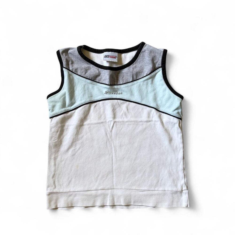 Reebok Women's White and Blue Vest